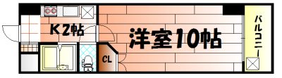 間取り：１Ｋ
