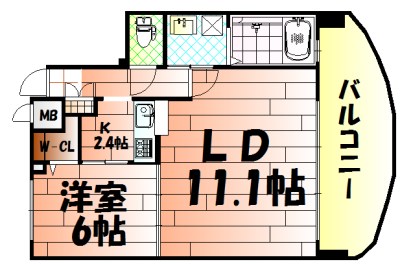 間取り：1LDKの間取りです。